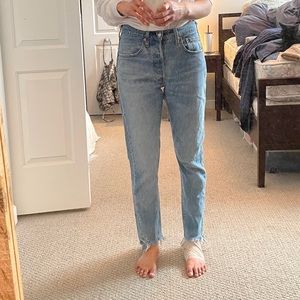 Levi high waisted straight legged jeans